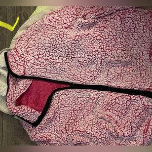 Pink jacket, fuzzy